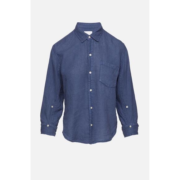 NEW CITIZENS OF HUMANITY kayla shrunken shirt in dark indigo stone - Picture 4 of 4